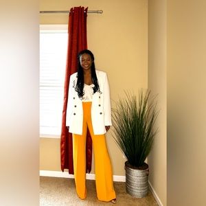 Orange Express Flare Pants